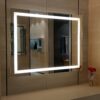 Forward Facing Frameless Backlit Mirror