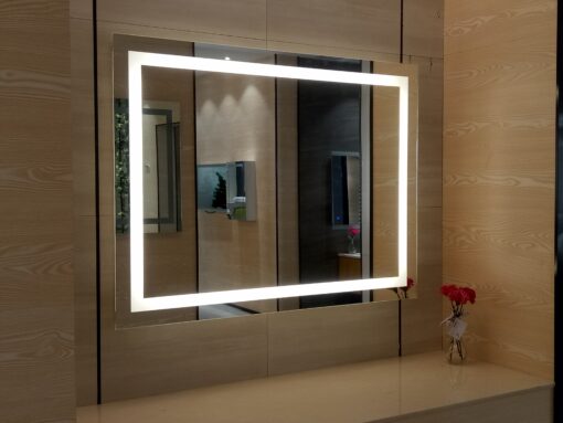 Forward Facing Frameless Backlit Mirror