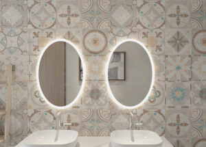 Oval LED mirror