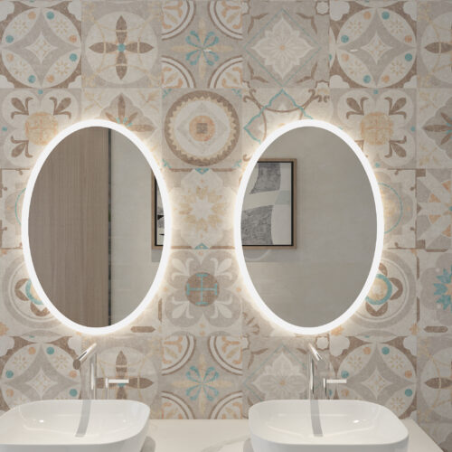 Oval LED mirror