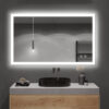 Frameless backlit mirror