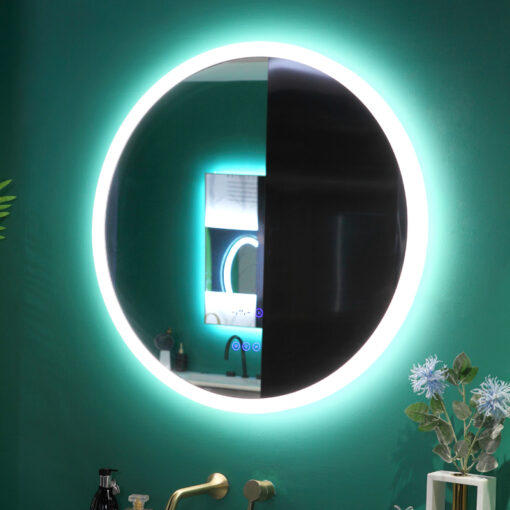 Round LED Mirror with Diffusers All Around